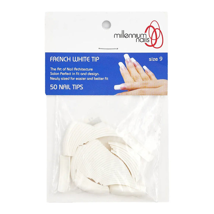 Millennium French White Tip Size 9 (50 Nail Tips)   Naio Nails