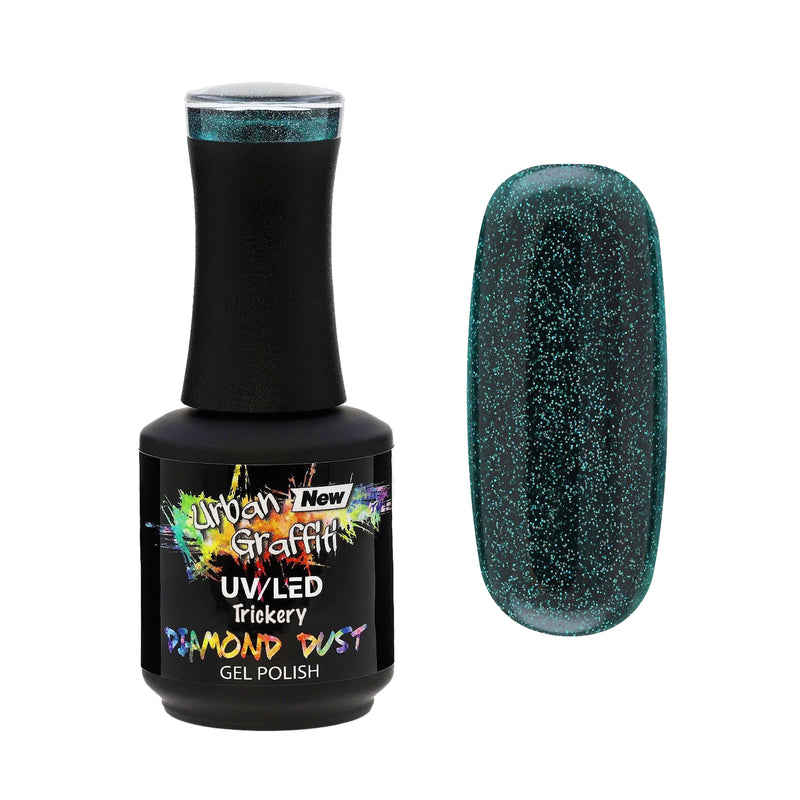Trickery - UGGP-DD006 Grön Skimrande Gelnagellack Urban Graffiti 15ml