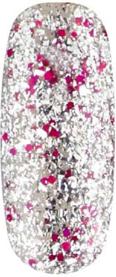 Dansgolv - UGGP-A0909 Rosa och Silver Glitter Gel Nagellack Urban Graffiti 15ml