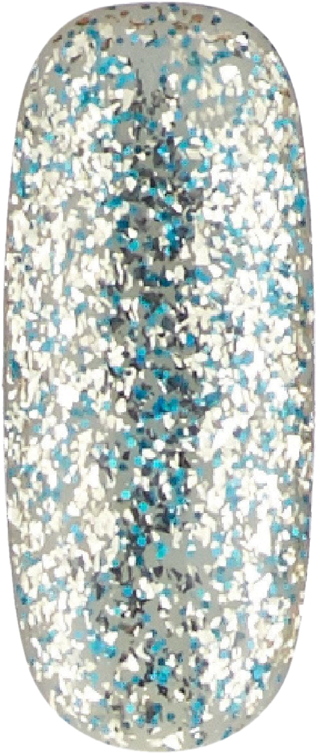 Winter Waterfall - UGGP-A0912 Urban Graffiti Blå och Silver Glitter Gel Nagellack 15ml