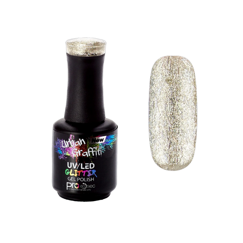 Disco Ball - UGGP-A0922 Urban Graffiti Silver Glitter Gel Polish 15ml