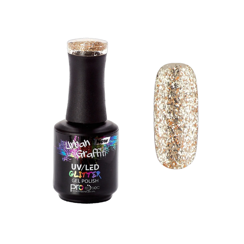 King Tut - UGGP-A0915 Urban Graffiti Guldglitter Gel Nagellack 15ml
